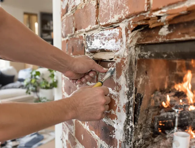 Routine fireplace repair by New Britain Chimney Sweep in New Britain, CT