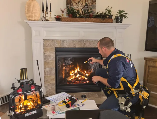 Safety-focused fireplace inspection by New Britain Chimney Sweep in New Britain, CT