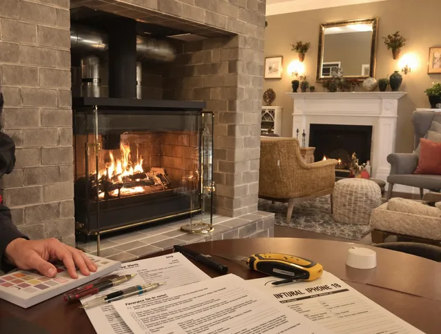 New Britain Chimney Sweep verifying fireplace safety measures in New Britain, CT